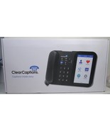 Clear Captions Blue Hearing Impaired Corded Black Telephone - New - £37.19 GBP