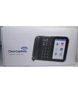 Clear Captions Blue Hearing Impaired Corded Black Telephone - New - $898.91 MXN