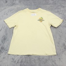 Caribbean Shirt Mens L Yellow Derby Days Short Sleeve Crew Neck Knit Cotton Tee - £12.49 GBP