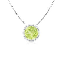 ANGARA Natural Round Peridot Pendant Necklace in Sterling Silver (A, 0.5... - £100.19 GBP