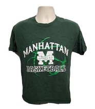 Manhattan College Jaspers Basketball Adult Medium Green TShirt - £15.40 GBP