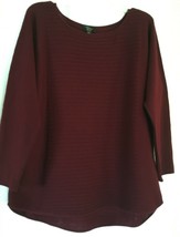 Charter Club XL Luxury 100% Cashmere Sweater Horizontal Rib Curved Hem 2 REPAIRS - £12.55 GBP