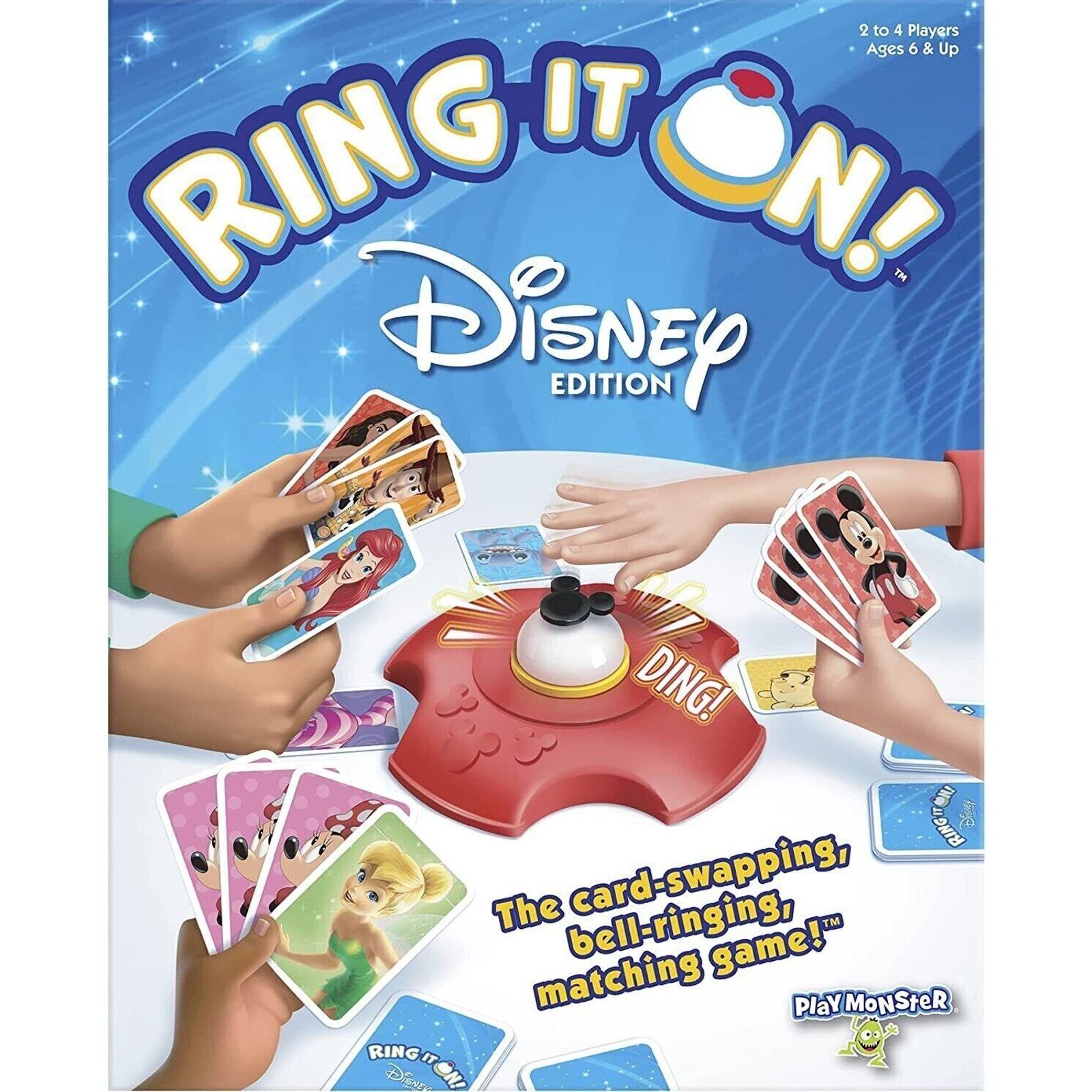 Ring It On Disney Edition Card Swapping Bell Ringing Matching Game NEW