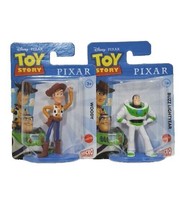 Toy Story Buzz Lightyear &amp; Woody Mini Figures Pixar Mattel Micro Collection - £7.70 GBP