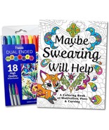 Maybe Swearing Will Help Adult Coloring Book Set for Adults Relaxation w... - $931.97 MXN