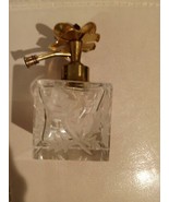Vintage cut crystal Perfume Bottle rose  - $9.49