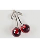 Sterling Silver Cherry Fruit &amp; Food Necklace - $29.69