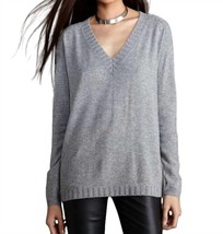 Label+Thread luxe t-back vee sweater in Grey/Black - size L - $117.81