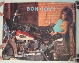 Bon Jovi Poster Jon Bon Jovi John Motorcycle - $53.99
