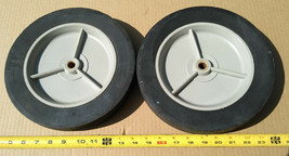 9II49 Pair Of Wheels From Ridgid Shop Vacuum, 9-3/4&quot; Diameter, 1-5/8&quot; Wide, 1/2&quot; - £9.54 GBP