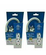 2x PACK Power Strip 1ft Extension Cord Heavy Duty 3 Prong Multi Electric... - $23.00 CAD