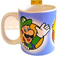 Super Mario Bros Coffee Mug Frankford Candy Mario, Luigi &amp; Peach Nintend... - £7.10 GBP