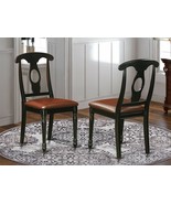 Set Of 2 Kenley Key-Hole Kitchen Dining Chairs With Faux Leather Seat In... - £218.36 GBP