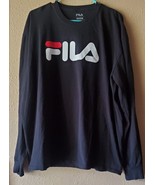 Fila Long Sleeve TEE T-SHIRT MEN&#39;S size XL  100% Cotton -EUC - £15.68 GBP