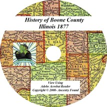 Boone County Illinois - History &amp; Genealogy - Ancestry Familiy Tree Il Cd Dvd - £4.68 GBP