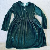 Vintage Just 4 You Green Velvet-Like Christmas Girl’s Dress With Pockets... - $20.00
