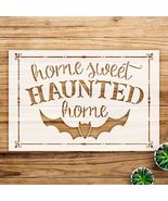 Home Sweet Haunted Home Stencil Pattern for Wood and Walls, Reusable Myl... - $21.43 CAD+