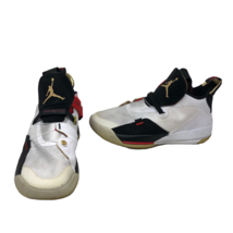 Nike Air Jordan XXXIII 33 Future of Flight White Gold Red Black AQ8830-1... - £126.13 GBP