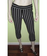 Vintage LUXE SLIMS CAPRI Women&#39;s Skinny Elastic Waist Leggings Striped P... - £35.55 GBP