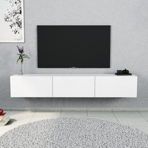Tuscania Floating TV Stand &amp; Media Console for TVs up to 80&quot; - White Color - £195.87 GBP