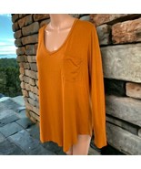 Another Love Chestnut Long Sleeve Top XL Orange Mustard Blouse - £15.02 GBP