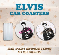 Elvis Car Coasters, Elvis Accessories, Elvis Car Coaster, Elvis Gifts - $10.00