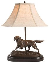 Sculpture Table Lamp Pointing Setter Dog Traditional Small Hand Painted - £386.77 GBP