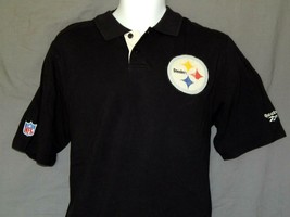 Men&#39;s Steelers Shirt Polo Size Small NEW Pittsburgh Vintage Reebok Short... - £25.45 GBP
