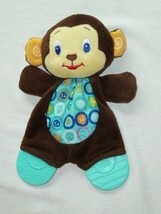 Bright Starts Crinkle Monkey Baby Security Lovey Toy Teether Brown Circl... - $9.46