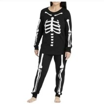 Hyde And Eek Womens 2 Piece Family Halloween Sleep Set (Size M) SKELETON... - $19.31