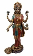 Goddess Lakshmi Statue Hindu Deity of Prosperity Wealth Wisdom Fortune Figurine - £35.71 GBP