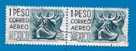  Mexico 1p Blue Gray Puebla, Dance of the Half Moon Air Post  Scott #C195 - $2.99