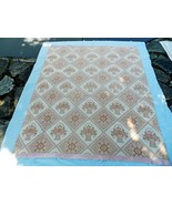 Vintage 1940&#39;s-50&#39;s Wicker Basket Design/Color Reversible Wool Blanket - $65.00