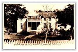 RPPC Birthplace of Will Rogers Claremore Oklahoma OK UNP Postcard T7 - £2.68 GBP