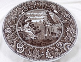 Spode Georgian Series Archive Collection Woodman Brown on White dinner p... - £39.48 GBP