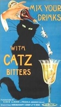 Mix Your Drinks with Catz Bitters/Cat- Fridge Magnet - £14.25 GBP