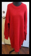 Koton Women&#39;s Red Sparkle Sweater Dress US Size L/UK Size XL NEW - $29.69