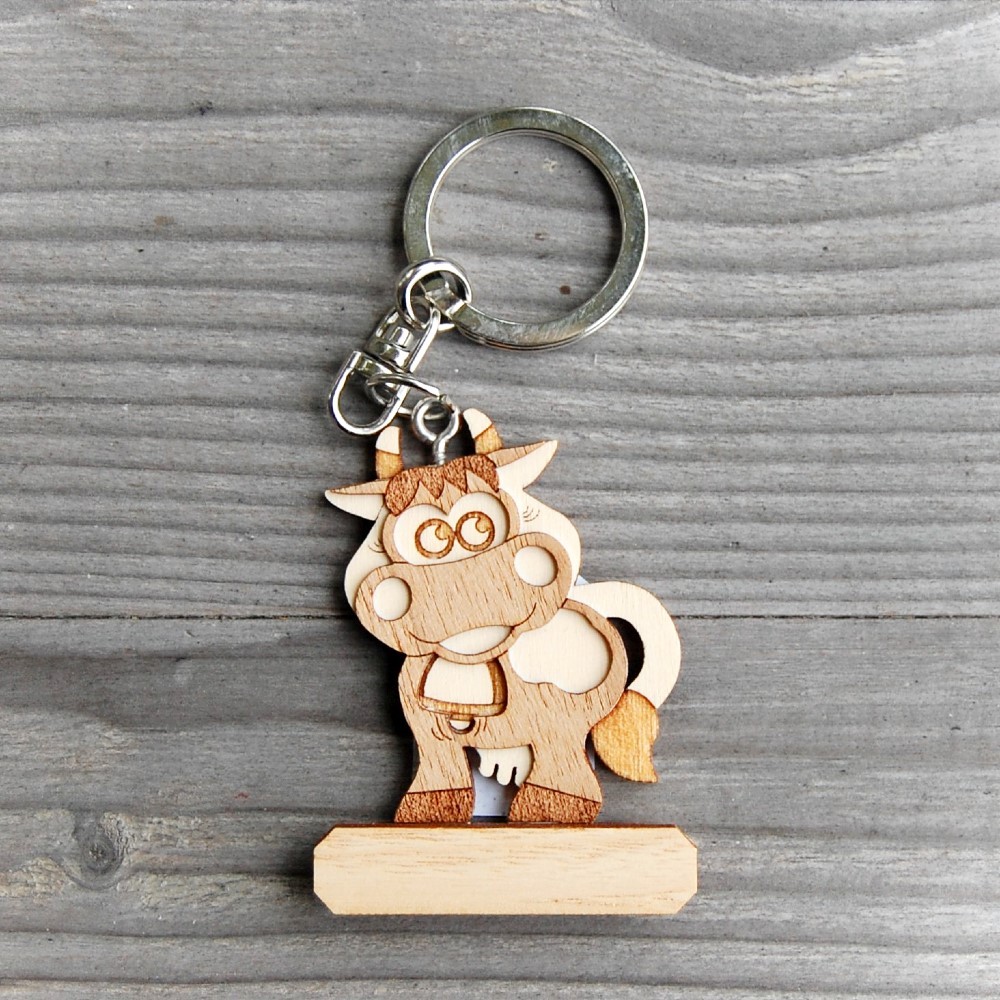 Primary image for Wooden Animals keyring Unique gifts for women,Men, Children