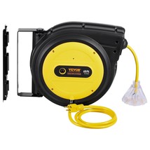 VEVOR Retractable Extension Cord Reel Power Cord Reel 65FT 12AWG/3C SJTOW - $154.99