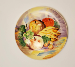 Vintage Decorative Plate, Hand Painted, signed by artist Nagasaki, Fruit decor image 1