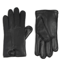 UGG Faux Fur Lined Leather 3 Snap Smart Tech Glove, Black, Size Medium, NWT - $73.87