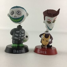 Nightmare Before Christmas Lock Barrel Spring Bobblehead 2.25&quot; Figures Toy Lot - £19.80 GBP