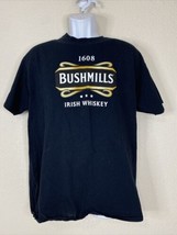 Fruit of Loom Men Size L Black Bushmills Irish Whisky T Shirt Short Sleeve - £7.18 GBP