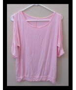 Women s Pink Tee Top Size Small Banded Waist - €8,37 EUR