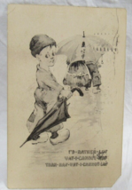 1911 Comic Postcard Fairmans Rather Luf What I cant Haf Then Haf Vat I c... - $2.96