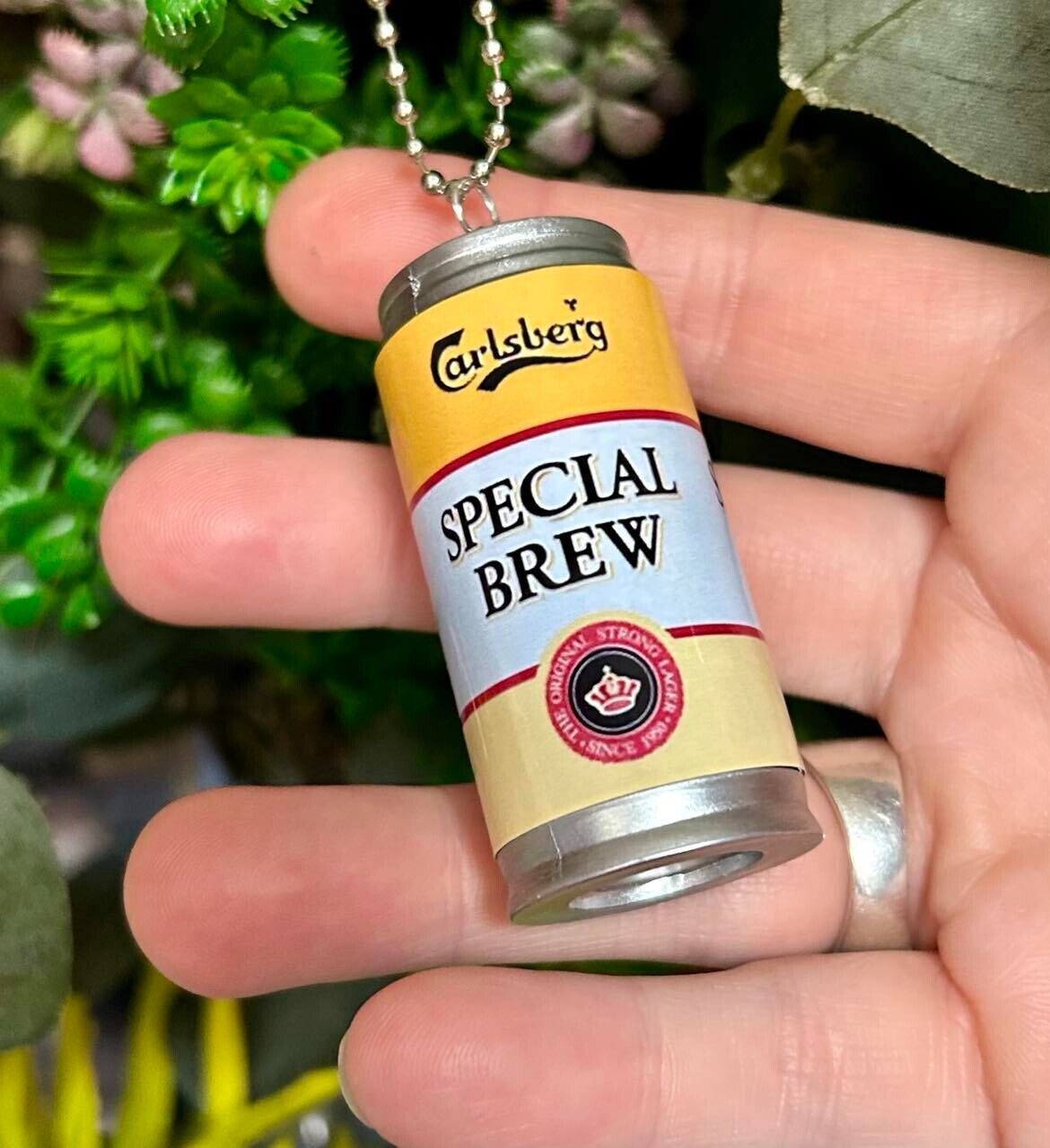 Handmade SPECIAL BREW CAN BAUBLE car hanger HANGING decoration XMAS tree... - $12.55