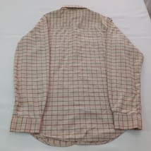 Columbia Men's Tan/Beige Long Sleeve Button Up Plaid Shirt Chest Size 42 image 2