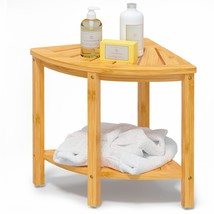 Bamboo Corner Shower Bench Waterproof Stool - $188.09