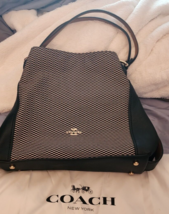 COACH Legacy Jacquard Edie 31 Purse Medium Shoulder Handbag 28895 Black ... - $134.99