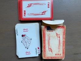 Mazzo di carte da gioco vintage Twa Airlines pubblicitarie sigillate - $9.58